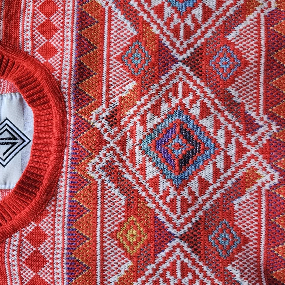 VTG SUN VALLEY WOMENS SKI AZTEC SWEATER NORDIC‎ FISHERMAN CORE WOOL SZ M-L